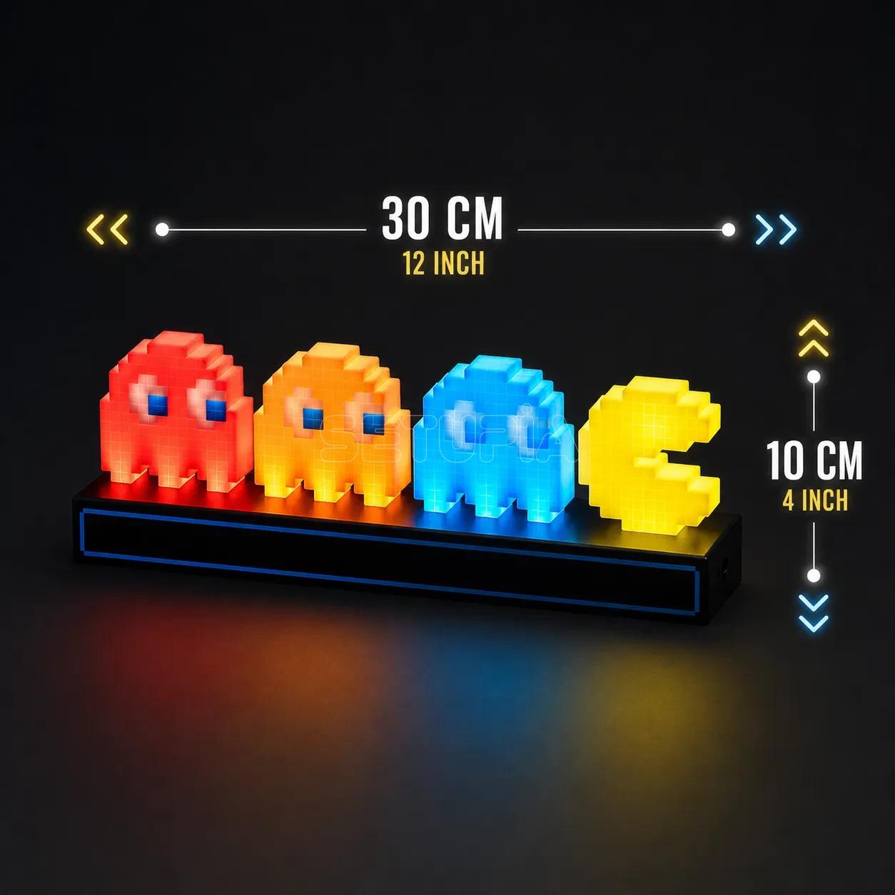 Pac-Man Ghost Edition RGB Dekoratif Işık Lambası - Görsel 2