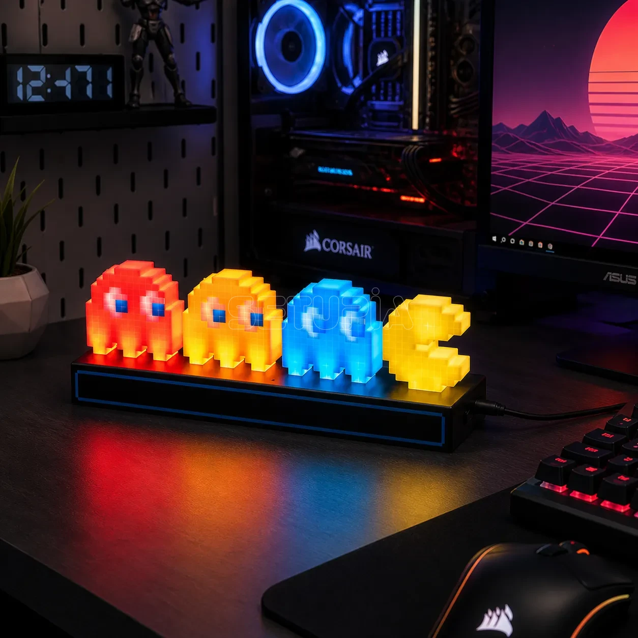 Pac-Man Ghost Edition RGB Dekoratif Işık Lambası - Görsel 4