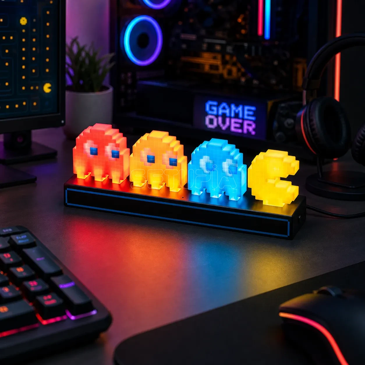 Pac-Man Ghost Edition RGB Dekoratif Işık Lambası