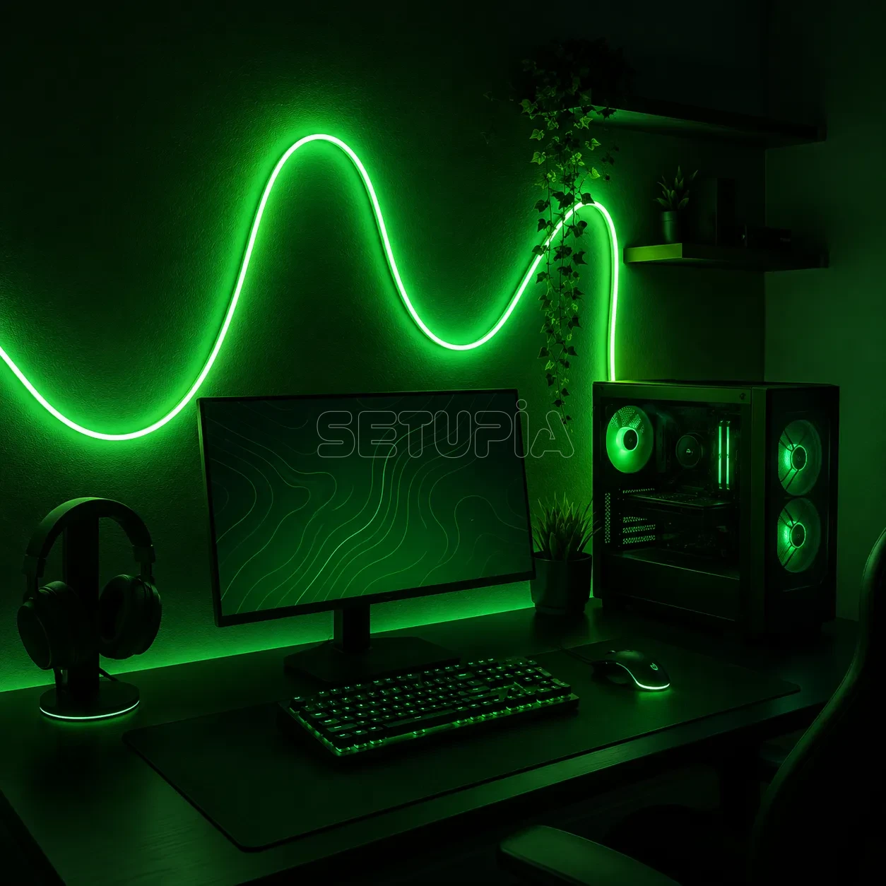 RGB Gerçek Akıllı Neon LED Şerit Kumandalı, Müzik Senkronlu Duvar Aydınlatması ( 5 Metre ) - Görsel 3
