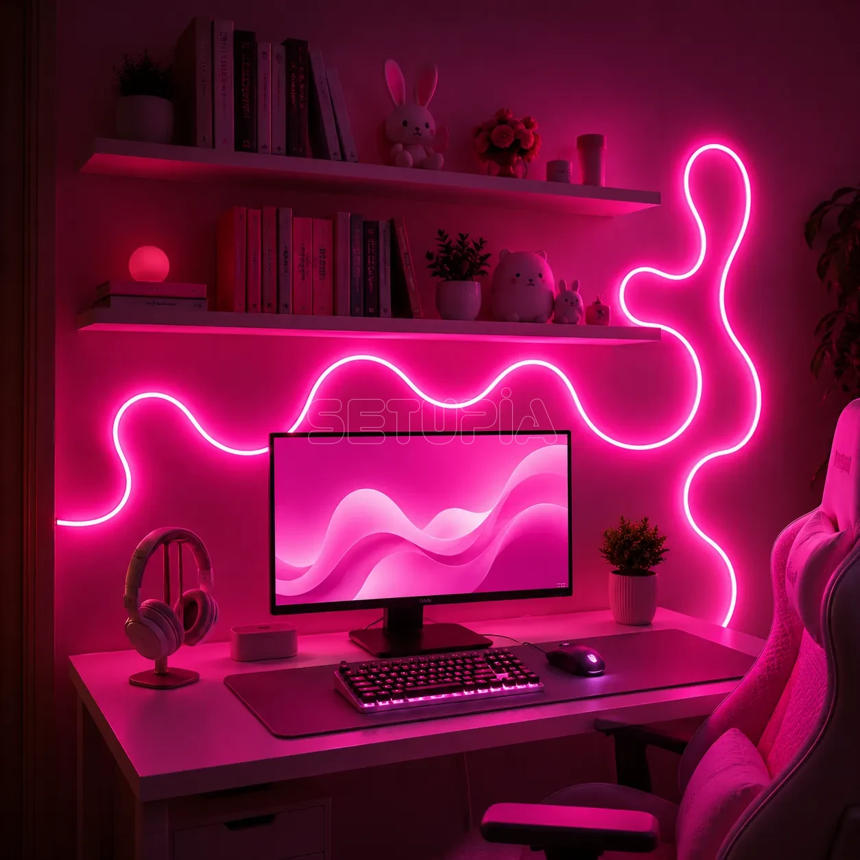 RGB Gerçek Akıllı Neon LED Şerit Kumandalı, Müzik Senkronlu Duvar Aydınlatması ( 5 Metre ) - Görsel 6