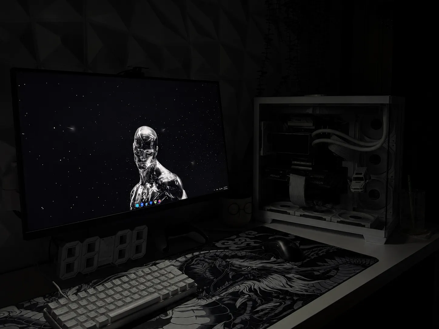 Setupia önce karanlık setup görünümü